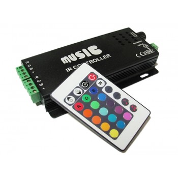 RGB music контроллер 10A IR 120W 12V (24 кнопки)